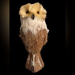 Pottery barn woodland bottle brush buri owl creature animal 16”